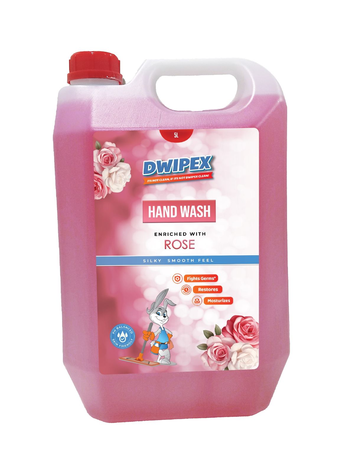 Image of Dwipex hand wash rose refill front view