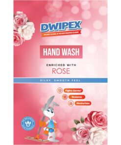 Image of Dwipex hand wash rose refill sticker front view